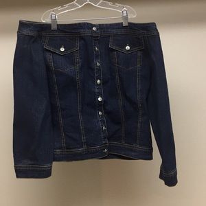 Off shoulder denim jacket